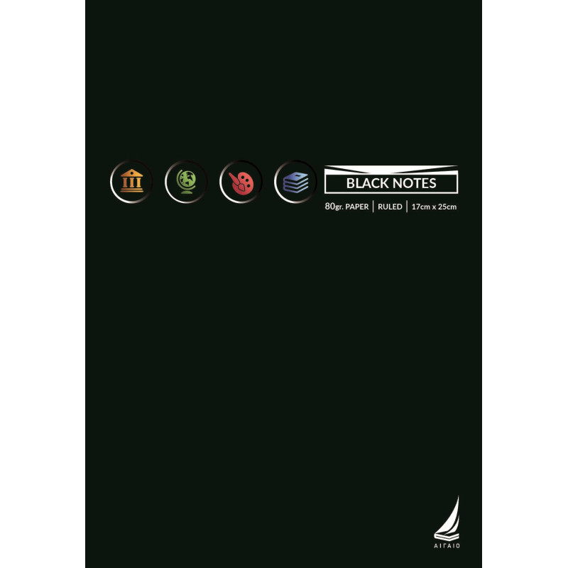 Αιγαίον Τετράδιο Σπιράλ 80gr 17x25 2θ Black Notes