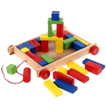 ΕΠΑ Toys Ξύλινο Καρότσι Με Τουβλάκια 90007 ΕΠΑ Toys Ξύλινο Καρότσι Με Τουβλάκια 90007