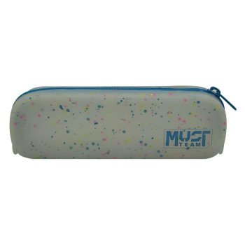 SILICONE PENCIL POUCH MUST TEAM 20X5X6 CONFETTI 4COLORS