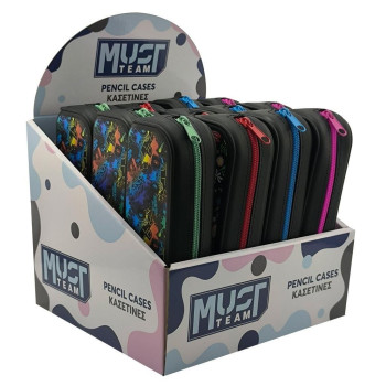 SILICONE PENCIL POUCH MUST TEAM 20X5X6