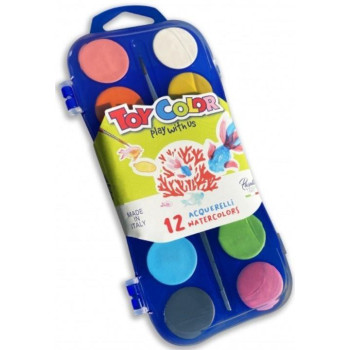 Σετ ακουαρέλας Toy Color - 12 χρώματα Σετ ακουαρέλας Toy Color - 12 χρώματα