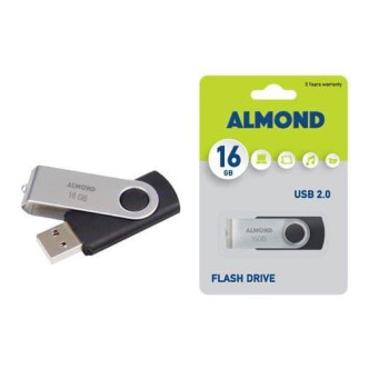 Almond Flash Drive Usb 16gb Twister Black 76479 Almond Flash Drive Usb 16gb Twister Black 76479