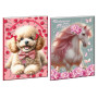 GIM BACK ME UP STAPLED NOTEBOOK 17x25cm 40 SHEETS LOVE POODLE & BUTTERFLY UNICORN - 2 DESIGNS