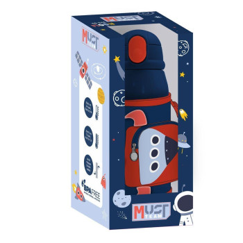 Must Ανοξείδωτο παγούρι/θερμός Must με θήκη & καλαμάκι