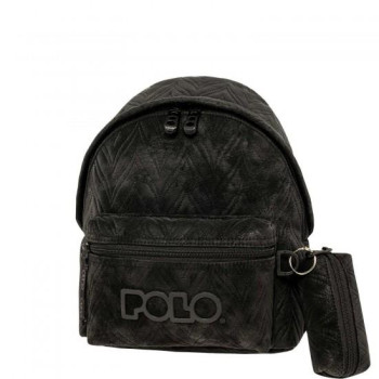 ΣΑΚΙΔΙΟ POLO BACKPACK MINI LEAVES ΜΑΥΡΟ (2025)