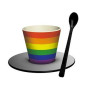 LOVE is LOVE rpet cup, saucer and spoon set
