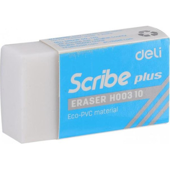 Deli Γόμα για Μολύβι Scribe Plus 40x22x12mm Λευκή Deli Γόμα για Μολύβι Scribe Plus 40x22x12mm Λευκή