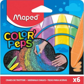 Κιμωλίες Maped ColorPeps Χρωματιστές Πακέτο 6 Τεμαχίων