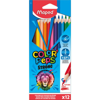 Ξυλομπογιές Maped ColorPeps Strong (12 Τεμάχια) Ξυλομπογιές Maped ColorPeps Strong (12 Τεμάχια)
