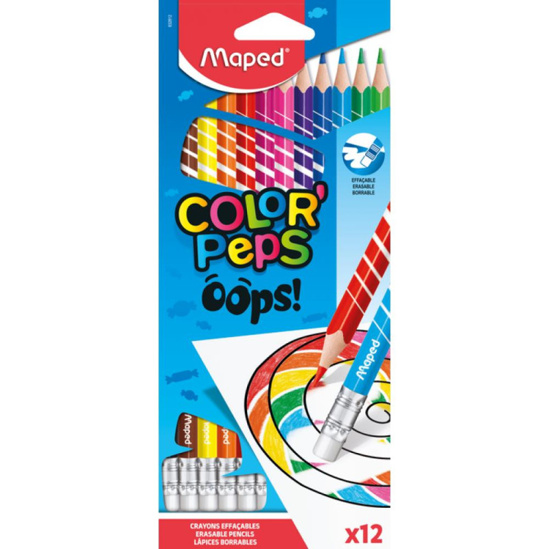 Ξυλομπογιές Maped ColorPeps Oops (12 Τεμάχια)