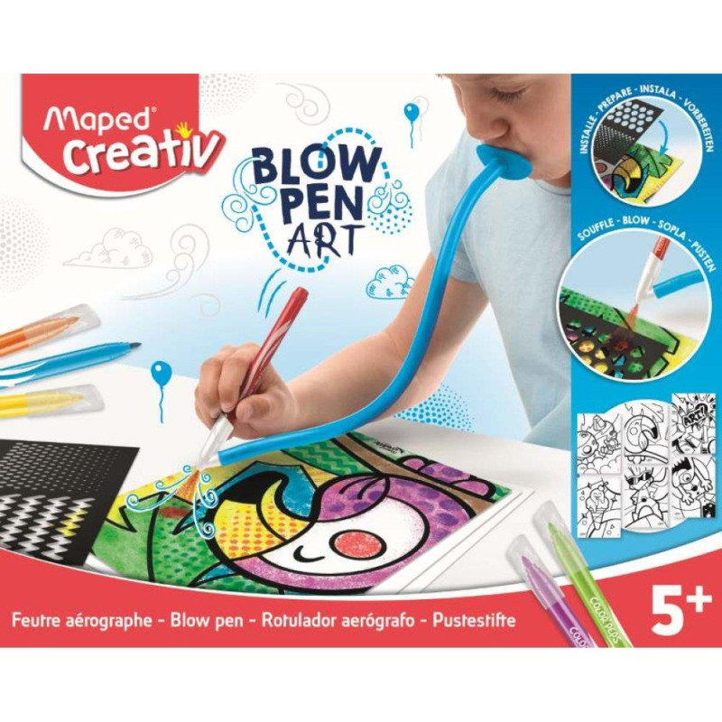 Κατασκευή Maped Creative Blowpen Art με στένσιλ Κατασκευή Maped Creative Blowpen Art με στένσιλ