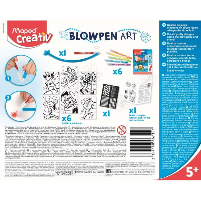 Κατασκευή Maped Creative Blowpen Art με στένσιλ Κατασκευή Maped Creative Blowpen Art με στένσιλ