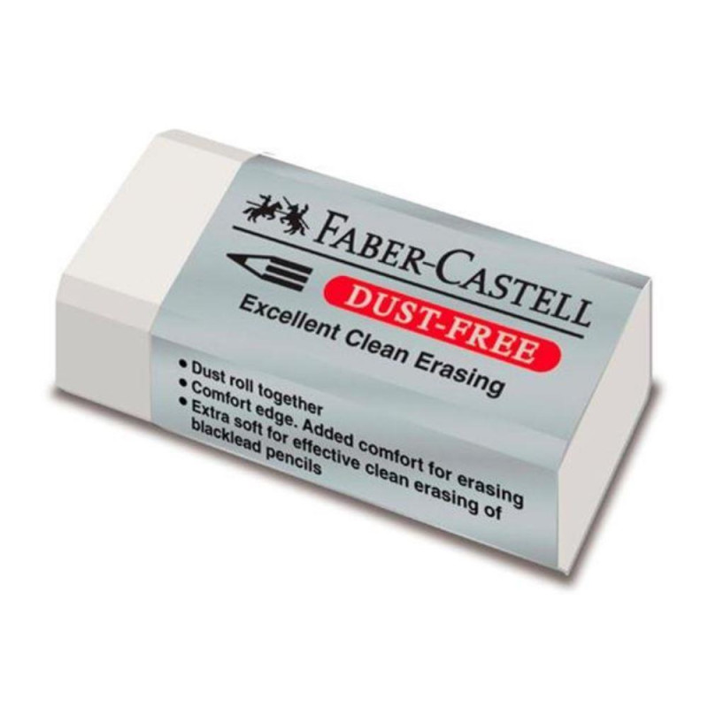 Faber Castell Γομα Dust Free Vinyl Λευκη Mini