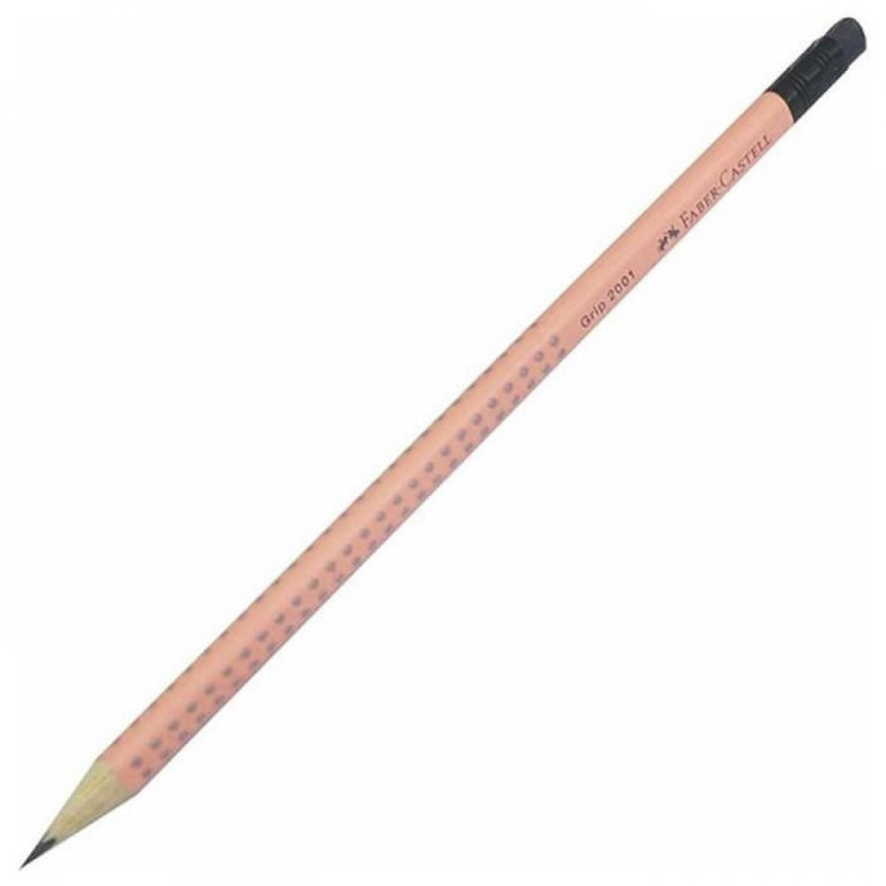 FABER CASTELL ΜΟΛΥΒΙ HB ΜΕ ΓΟΜΑ GRIP 2001 PEACH ΜΕ ΓΟΜΑ 100-180-444 FABER CASTELL ΜΟΛΥΒΙ HB ΜΕ ΓΟΜΑ GRIP 2001 PEACH ΜΕ ΓΟΜΑ 100-180-444