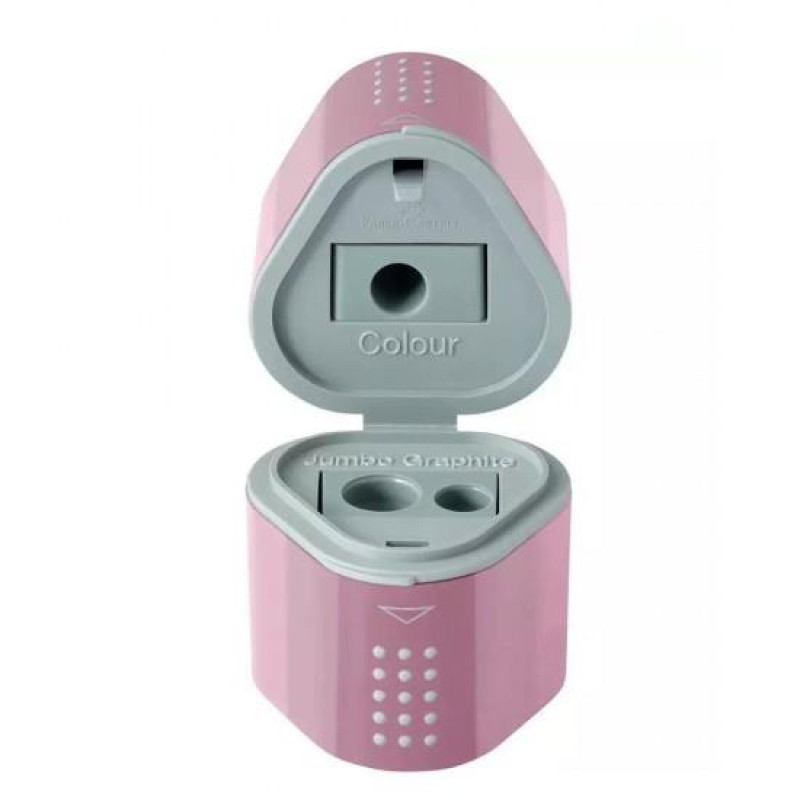 Faber-Castell Ξύστρα Βαρελάκι Διπλή Grip Roze Shadow 183804 Faber-Castell Ξύστρα Βαρελάκι Διπλή Grip Roze Shadow 183804