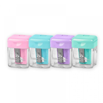 Faber Castell Ξύστρα Mini Box 4 Παστέλ Χρώματα 182801 Faber Castell Ξύστρα Mini Box 4 Παστέλ Χρώματα 182801