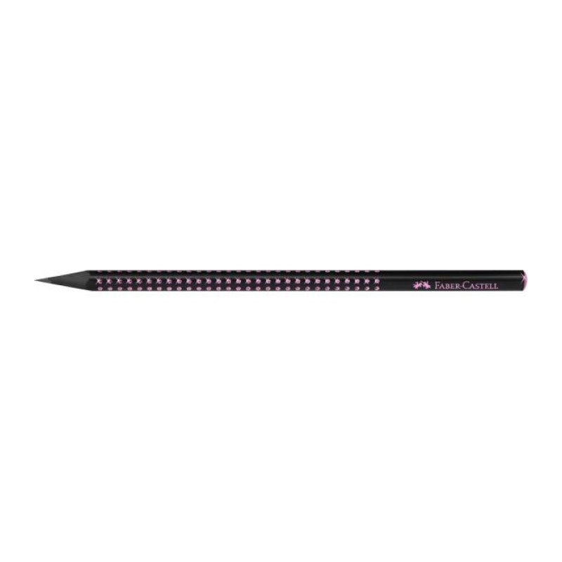 ΜΟΛΥΒΙ FABER CASTELL ΜΑΥΡΟ SPARKLE ΡΟΖΕ 118258