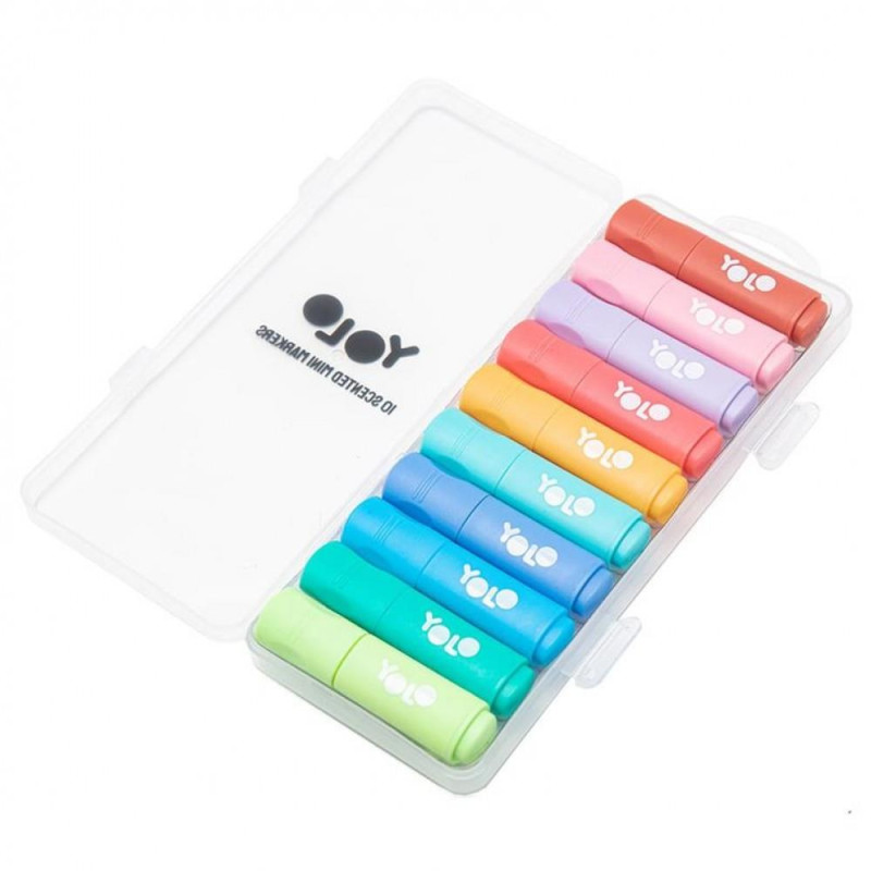 YOLO ΣΕΤ 10 MINI PASTEL ΑΡΩΜΑΤΙΚΟΙ ΜΑΡΚΑΔΟΡΟΙ ΥΠΟΓΡΑΜΜΙΣΗΣ 10902