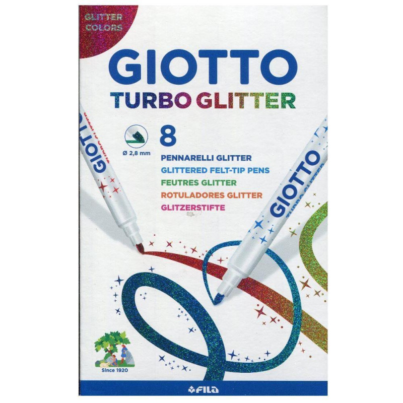 Giotto Μαρκαδόροι Glitter Turbo 8τεμ