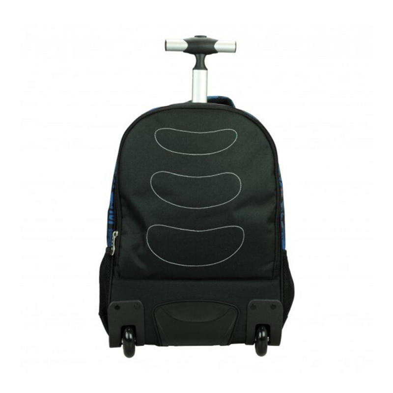 Back Me UP No Fear Lets Go Σχολική Τσάντα Τρόλεϊ Δημοτικού Μαύρη Μπλε 348-48074 Back Me UP No Fear Lets Go Σχολική Τσάντα Τρόλεϊ Δημοτικού Μαύρη Μπλε 348-48074