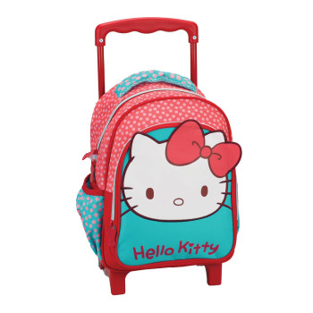 Gim Hello Kitty Sweetheart Σχολική Τσάντα Τρόλεϊ Νηπιαγωγείου Κόκκινη Τιρκουάζ 335-74072
