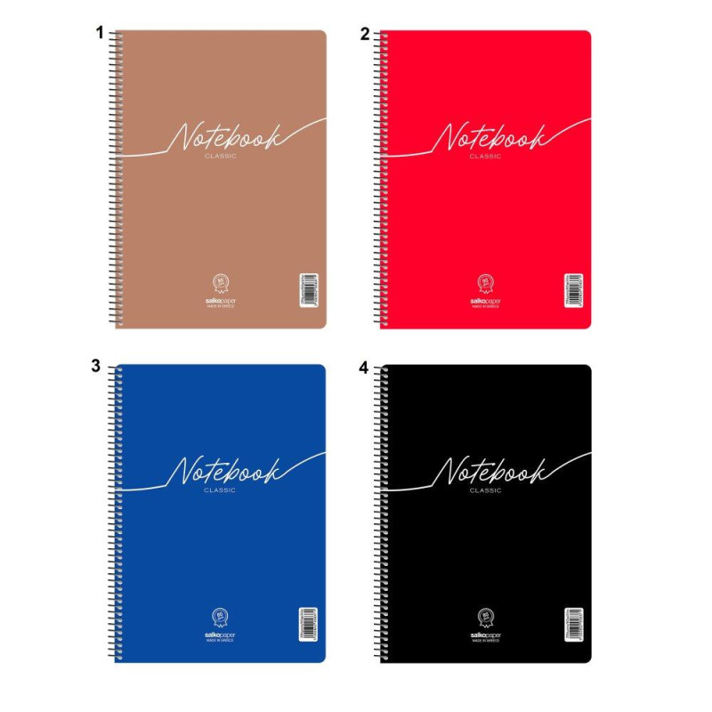 Τετράδιο Σπιράλ Α4 3 Θεμάτων Notebook Classic