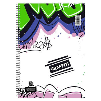 Τετράδιο Σπιράλ Α4 2 Θεμάτων Graffiti