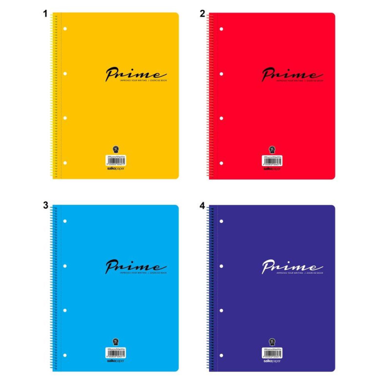 Τετράδιο Σπιράλ Α4 3 Θεμάτων Prime Περφορέ