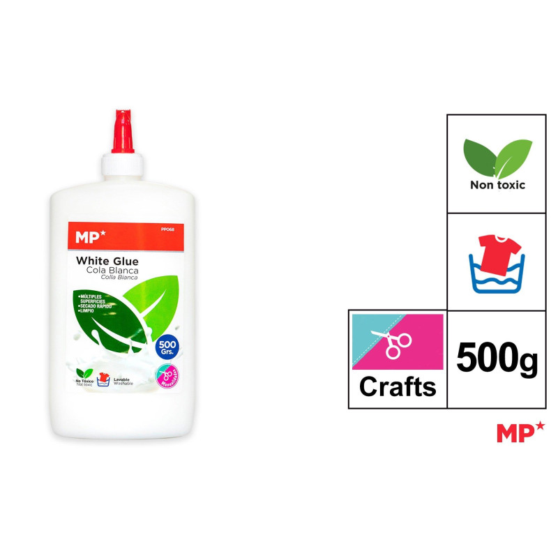 ΜP Λευκή κόλλα Χειροτεχνίας 500gr PP068 ΜP Λευκή κόλλα Χειροτεχνίας 500gr PP068