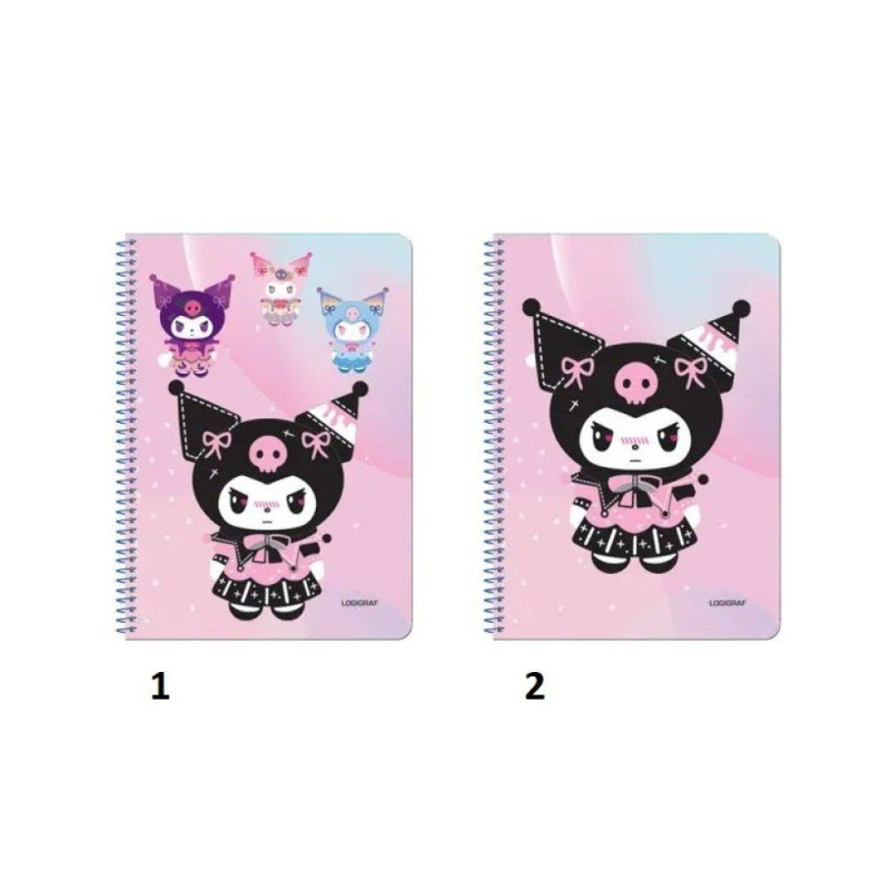 Logigraf Τετράδιο Σπιράλ 2 Θεμάτων Kuromi (2 Σχέδια)