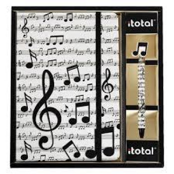 i-total σημειωματάριο Music Notes Με Λάστιχο Και Στυλό XL1831A i-total σημειωματάριο Music Notes Με Λάστιχο Και Στυλό XL1831A