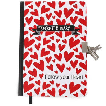 Ατζέντες Total Gift Xl1821b Hearts A5 Με Κλειδί 139182102