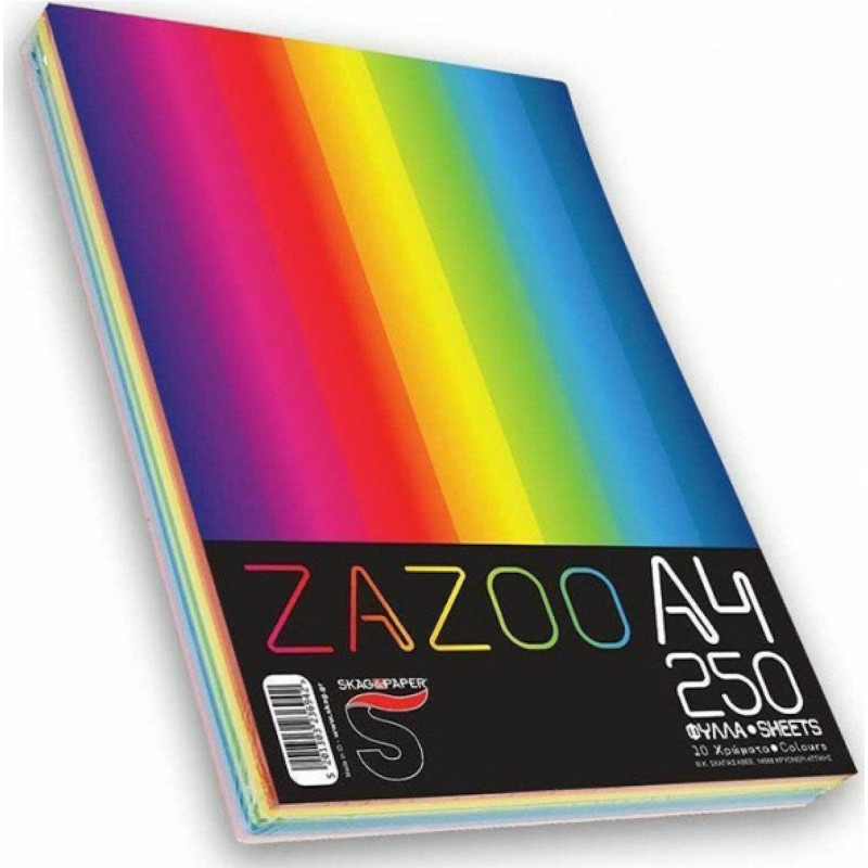 Skag Φωτοτυπικό Α4 80gr 10-Χρώματα 250-Φυλλα 236942