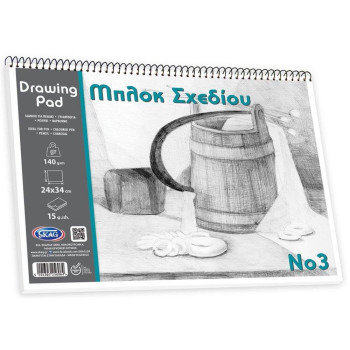 Skag Μπλοκ Ελεύθερου Σχεδίου Νο3 25x35cm 15 Φύλλα