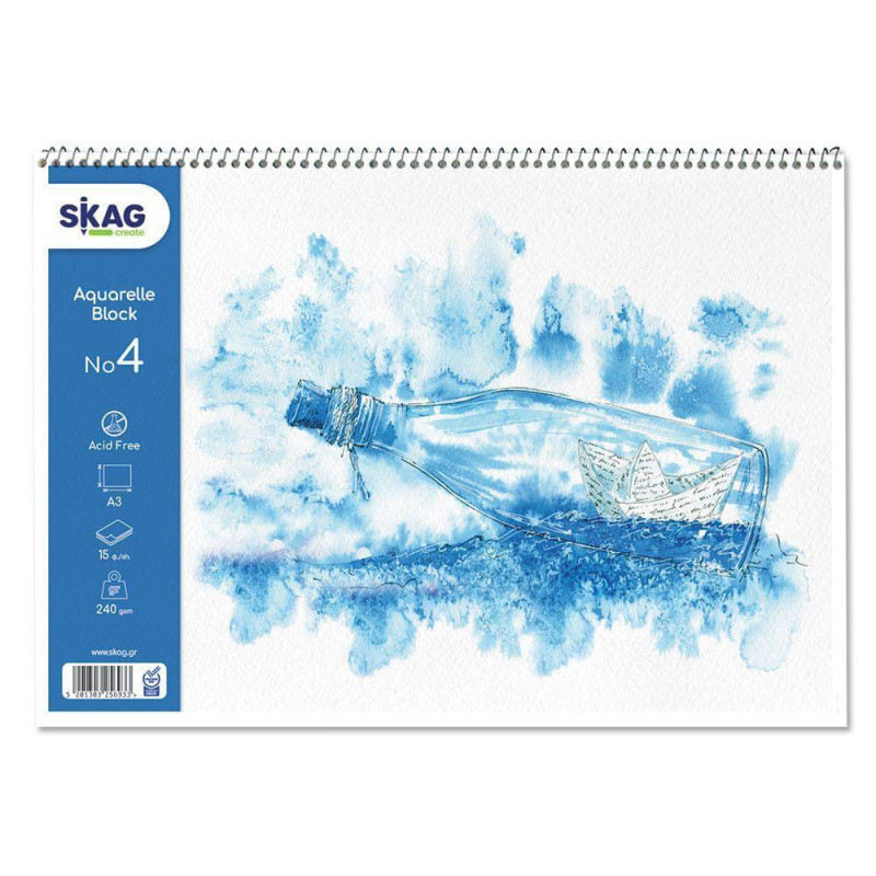 Skag Μπλοκ Ακουαρέλας (Εποχές) A3  250γρ 15φ Νο4 S256933