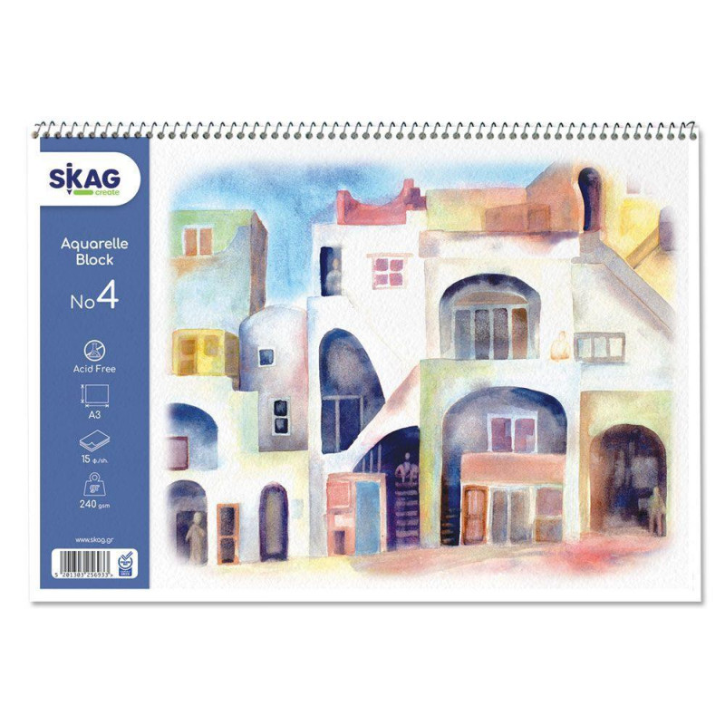Skag Μπλοκ Ακουαρέλας (Εποχές) A3  250γρ 15φ Νο4 S256933