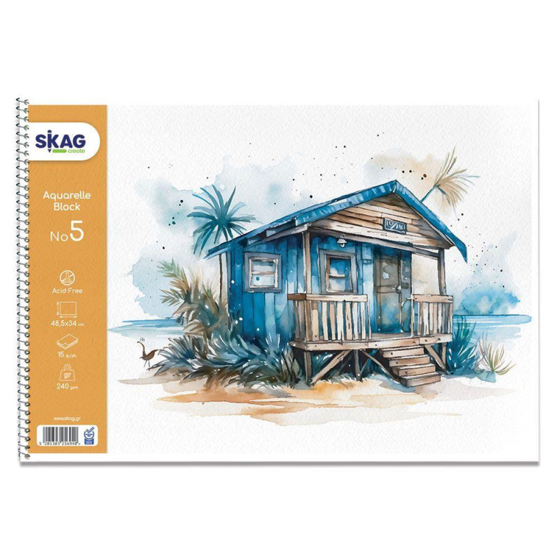 Skag Μπλοκ Ακουαρέλας (Εποχές) 34x48.5cm 250γρ 15φ Νο5 S256940