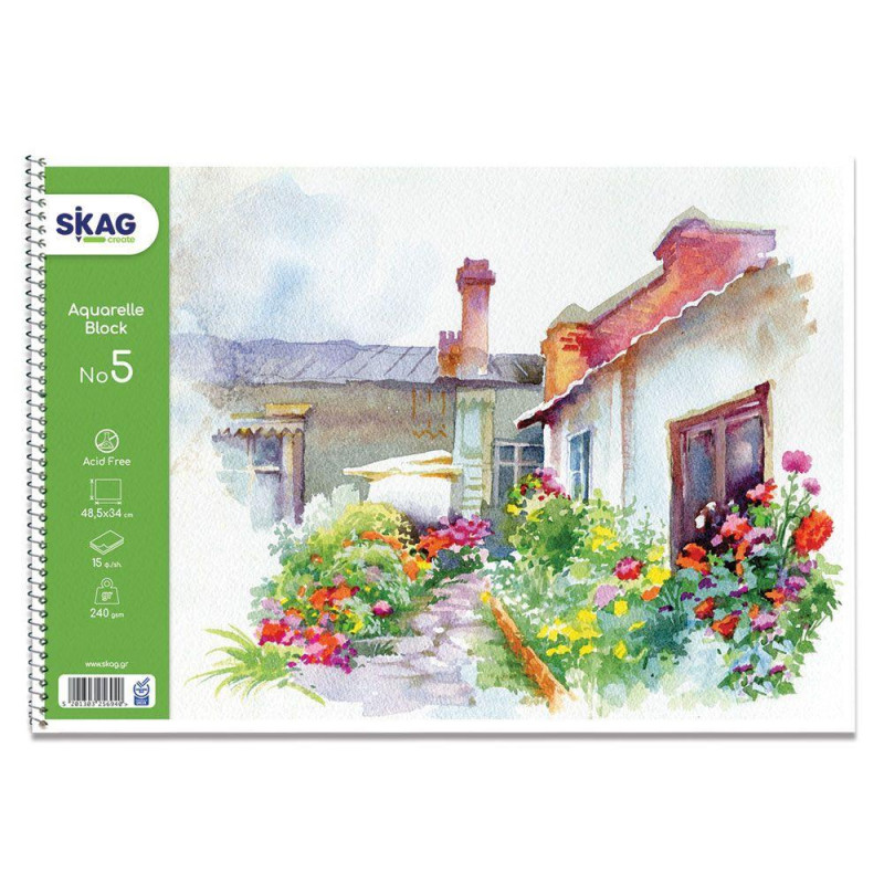 Skag Μπλοκ Ακουαρέλας (Εποχές) 34x48.5cm 250γρ 15φ Νο5 S256940
