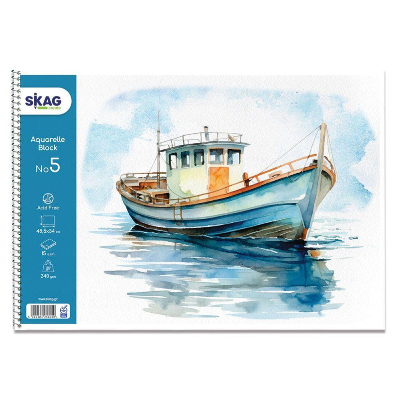 Skag Μπλοκ Ακουαρέλας (Εποχές) 34x48.5cm 250γρ 15φ Νο5 S256940