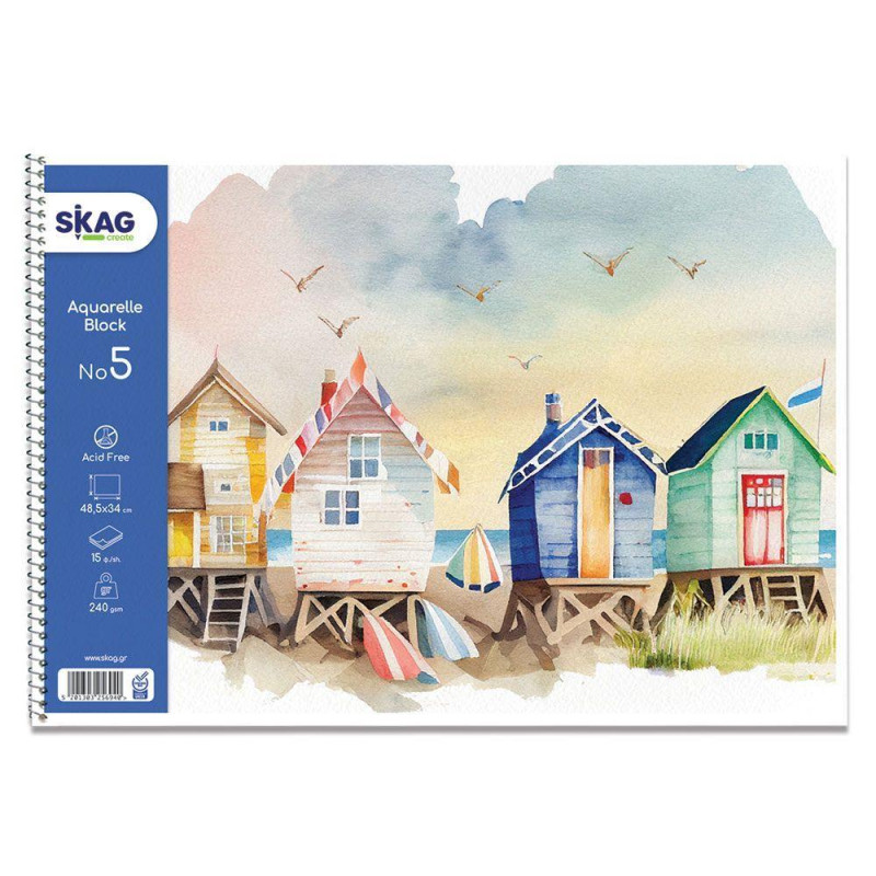 Skag Μπλοκ Ακουαρέλας (Εποχές) 34x48.5cm 250γρ 15φ Νο5 S256940