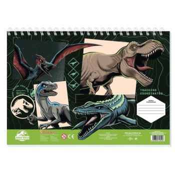 Μπλοκ Ζωγραφικής Jurassic World 23x33 με αυτοκόλλητα(2 Σχέδια)