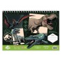 Μπλοκ Ζωγραφικής Jurassic World 23x33 με αυτοκόλλητα(2 Σχέδια)