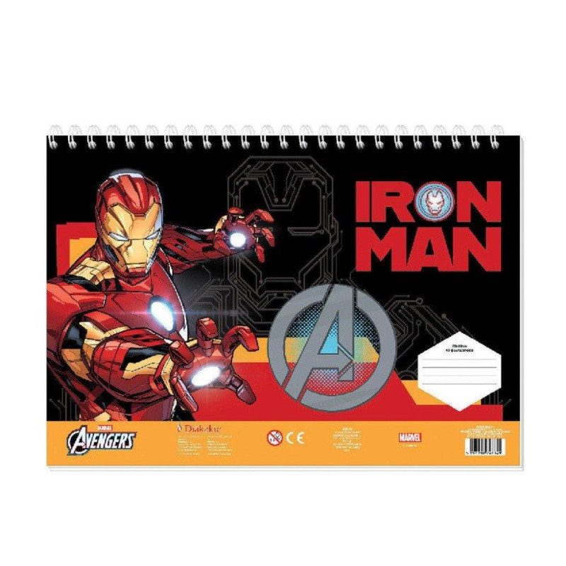 Diakakis imports Marvel Avengers Μπλοκ Ζωγραφικής Iron