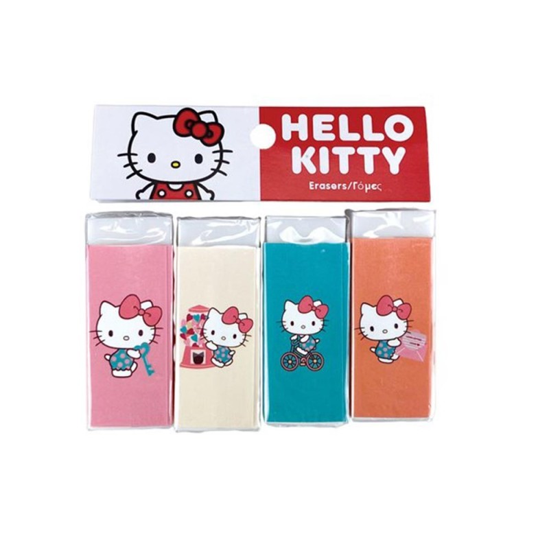 Gim Σετ Γόμες Hello Kitty Sweatheart 4 Τεμάχια 335-74001 Gim