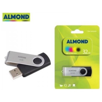 Almond Flash Drive USB 8GB Twister Black 7646 Almond Flash Drive USB 8GB Twister Black 7646