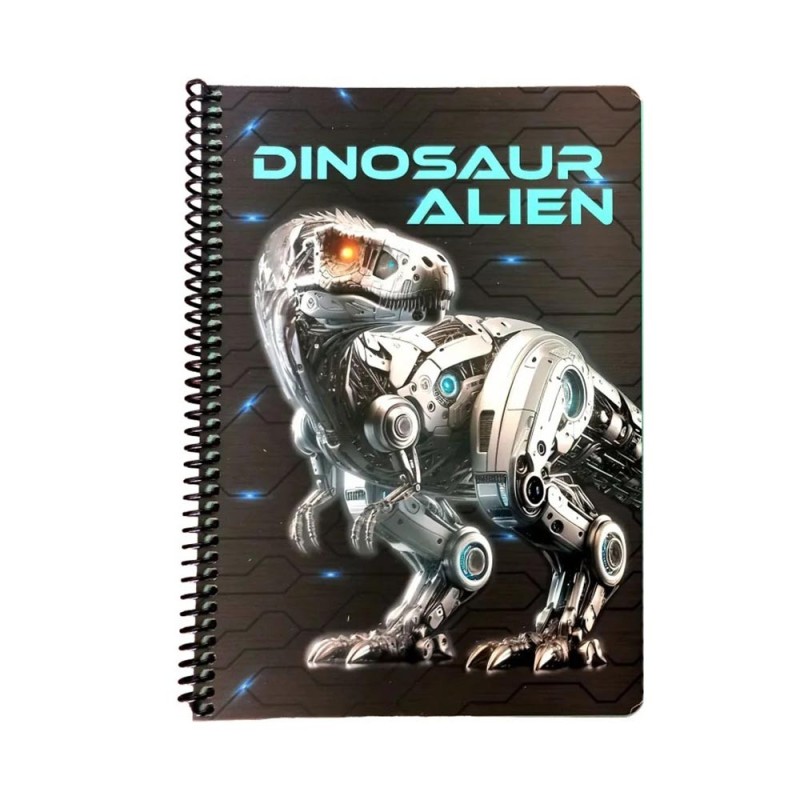 Back Me UpΤετράδιο Β5 Σπιράλ 70Φ 2Θ 17x25 Dinosaur Alien 357-26402