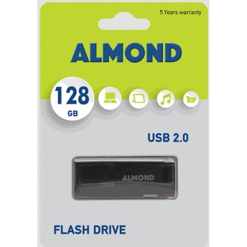 Almond Prime 128GB USB 2.0 Stick Μαύρο (43USB128ESM)