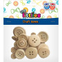 WOODEN FASTENER NATURAL COLOR 24PCS THE LITTLIES