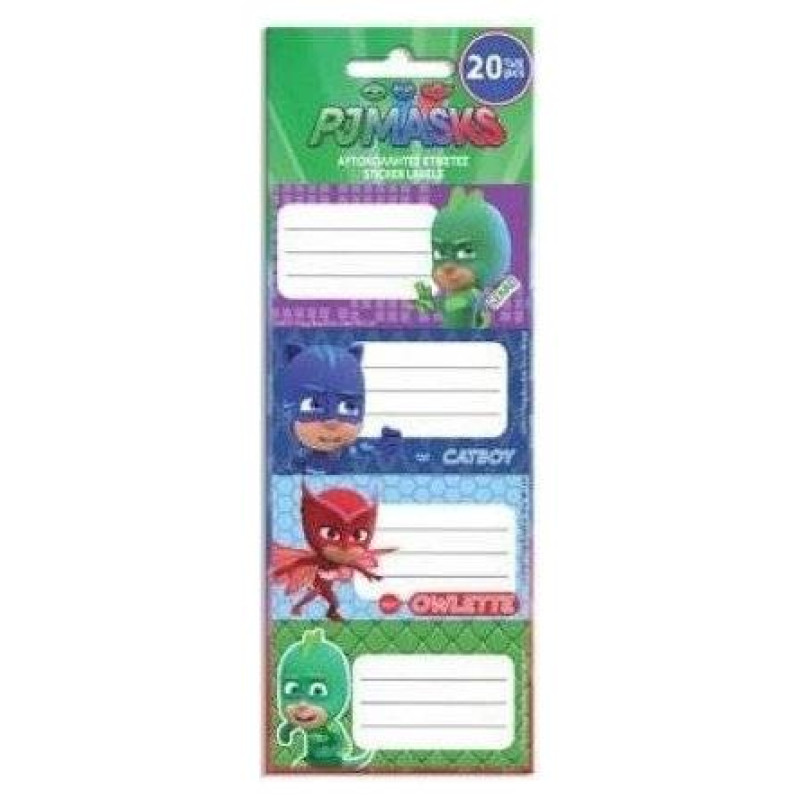 Διακάκης Ετικέτες Αυτοκ Pj Masks 20τεμ 5σχ 484037