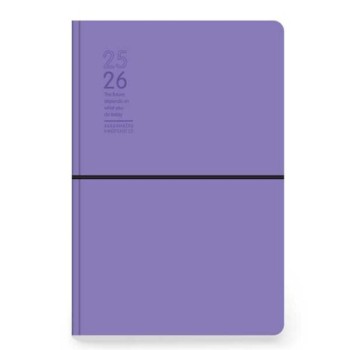 Ημερολόγιο Ημερήσιο 2026 Flexable 17Χ24cm με Λάστιχο και Στυλό Μωβ